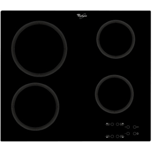 WHIRLPOOL AKT 801/NE Piano cottura elettrico in vetroceramica nero, 58cm