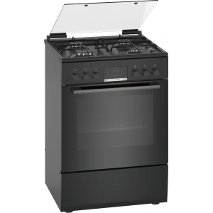 ELETTRODOM - Elettrodomestici e non solo! - BOSCH HXN390D61L Cucina da  libera installazione, forno elettrico, 4 fuochi a gas, nero, 60 cm