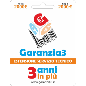 Garanzia3 - ESTENSIONE GARANZIA - Massimale 2000€ - Pin Dispatching