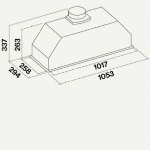 FALMEC GRUPPO INCASSO Plus 105 bianco 800 m³/h