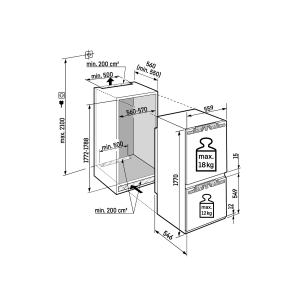 LIEBHERR  ICBc 5122  Plus FRIGO-CONGELATORE COMBINATO DA INCASSO SMARTFROST con BIOFRESH 178 cm Porta Autoportante classe C GARANZIA ITALIA RICHIEDI UN PREVENTIVO