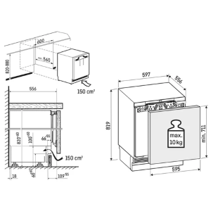 LIEBHERR  SUFd 3603 Pure CONGELATORE DA INCASSO SMARTFROST 82-88 cm Porta Autoportante classe D GARANZIA ITALIA RICHIEDI UN PREVENTIVO