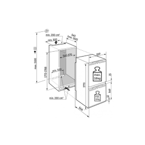 LIEBHERR  ICBSd 5122  Plus FRIGO-CONGELATORE COMBINATO DA INCASSO SMARTFROST con BIOFRESH 178 cm Porta a Traino  D GARANZIA ITALIA RICHIEDI UN PREVENTIVO