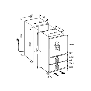 LIEBHERR ECBNe 8871   FRIGO-CONGELATORE COMBINATO DESIGN AMERICANO DA INCASSO 91 cm GARANZIA ITALIA RICHIEDI UN PREVENTIVO